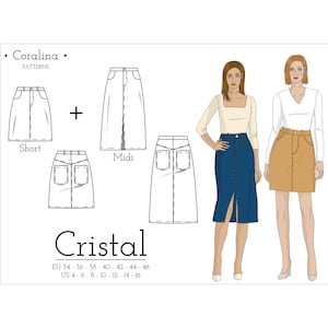 Denim skirt sewing shop pattern