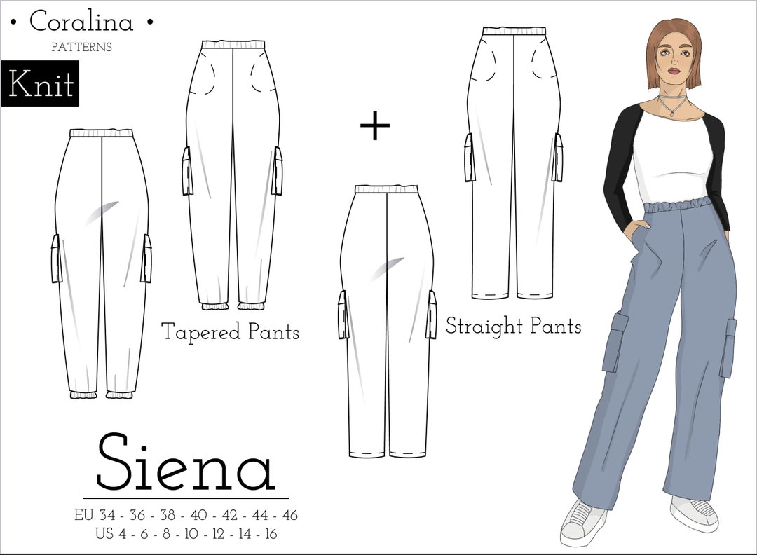 Cargo Sweatpants PDF Sewing Pattern Simple Cargo Joggers - Etsy