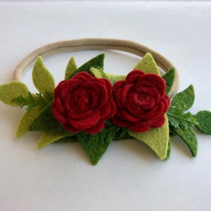 Diadema de bebé, diadema para niños pequeños, diadema de la flor, diadema roja, accesorios para niños pequeños, accesorios para bebés, diadema recién nacida, niña
