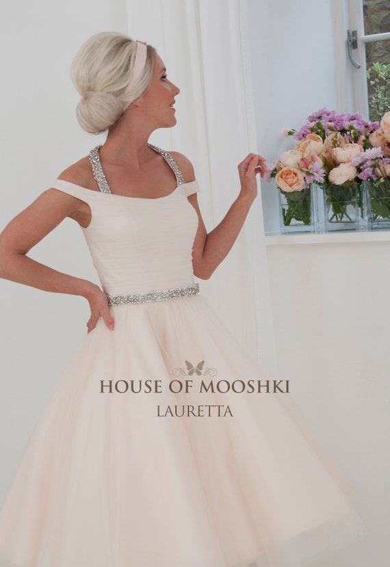 oyster wedding dress