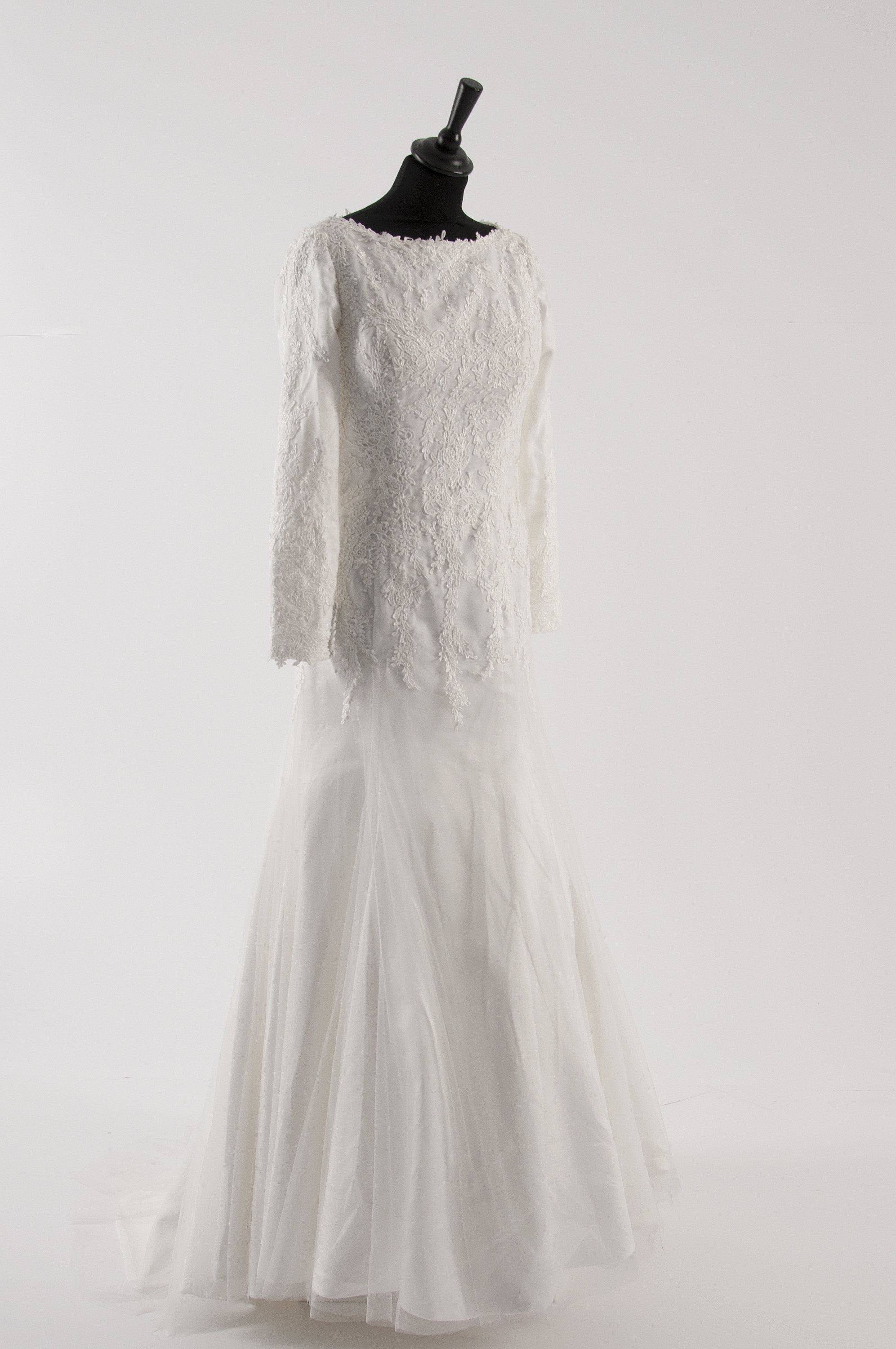House Of Mooshki Original Modest Wedding Dress In Ivory Satin Etsy