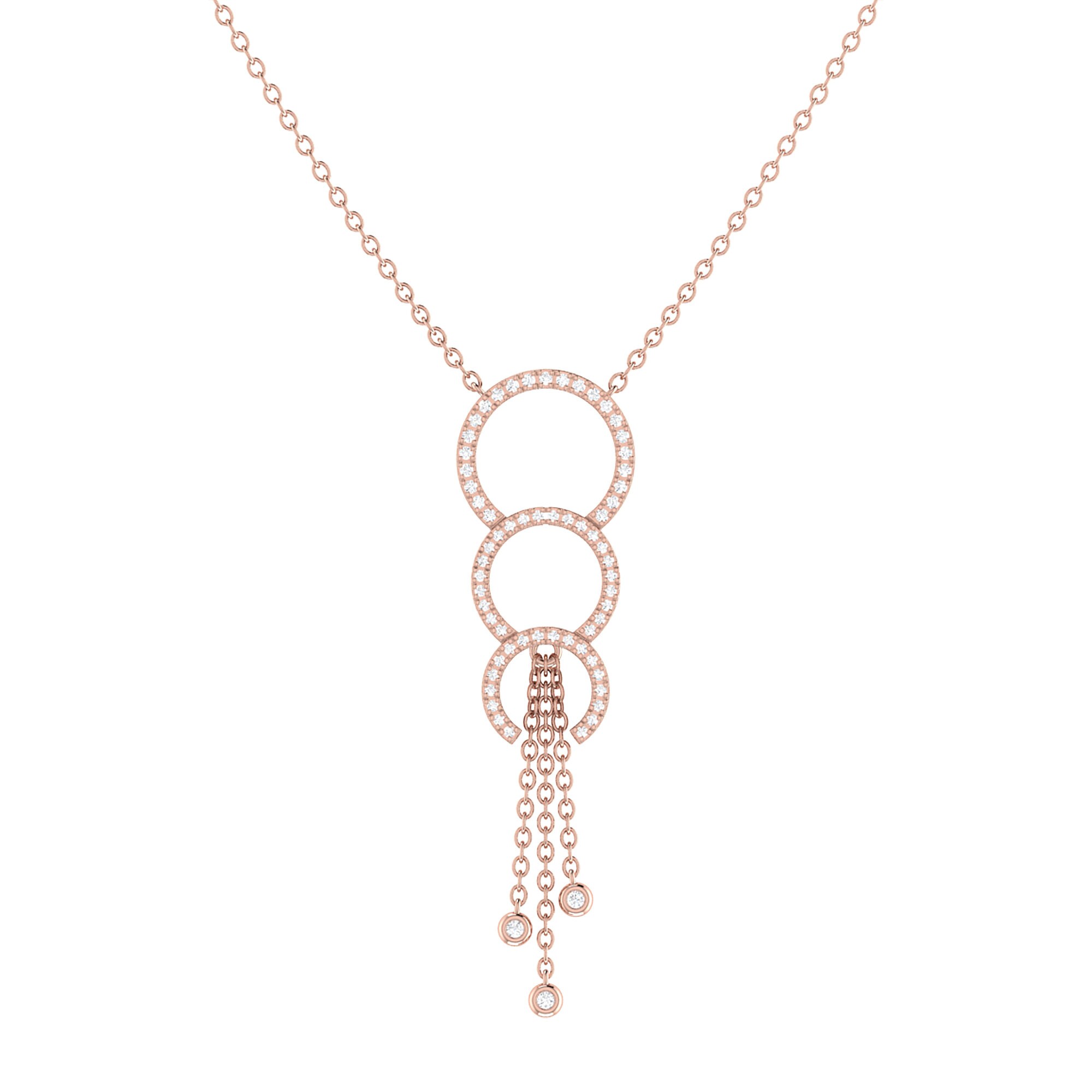 Chandelier Circle Trio Bolo Adjustable Diamond Lariat Necklace main image 0