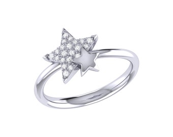 Dazzling Starkissed Duo Diamond Ring in Sterling Silver