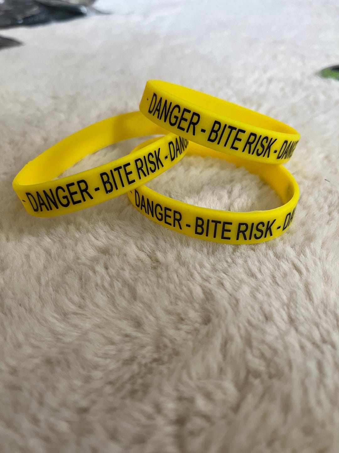 Danger BITE RISK Danger - Jelly Bracelet - Etsy