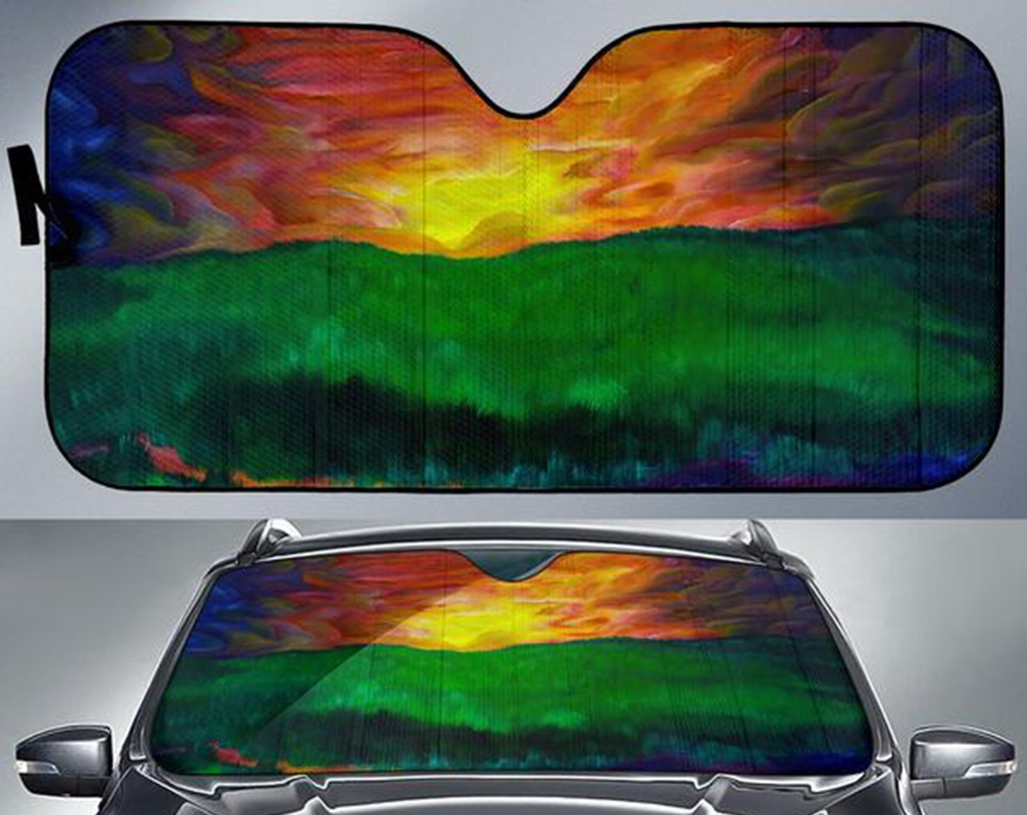 Car Sun Shade , Auto Sun Shade with awesome artwork. Unique Mothers Day Gift!