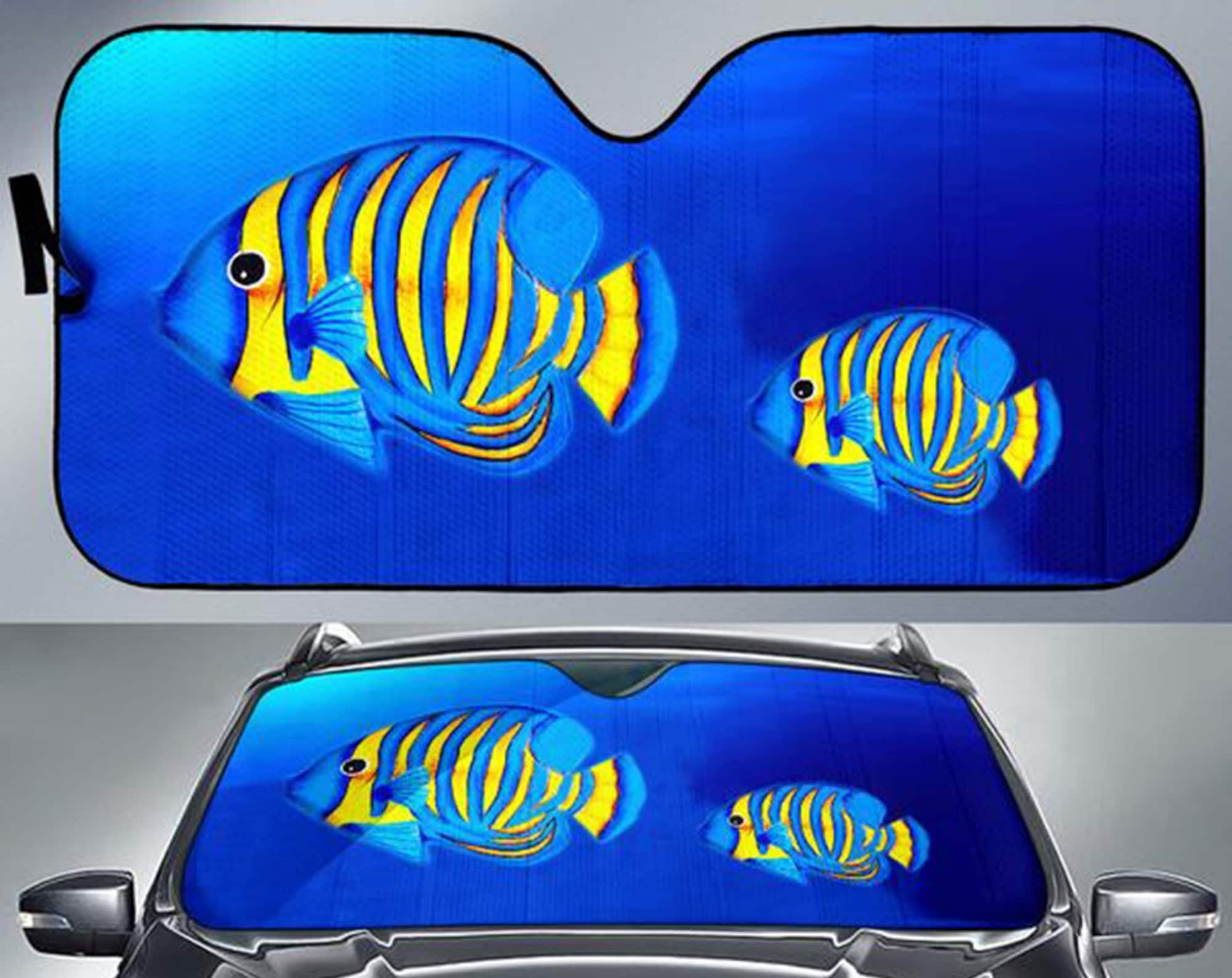 Discover Car Sun Shade With Tropical Fish Print