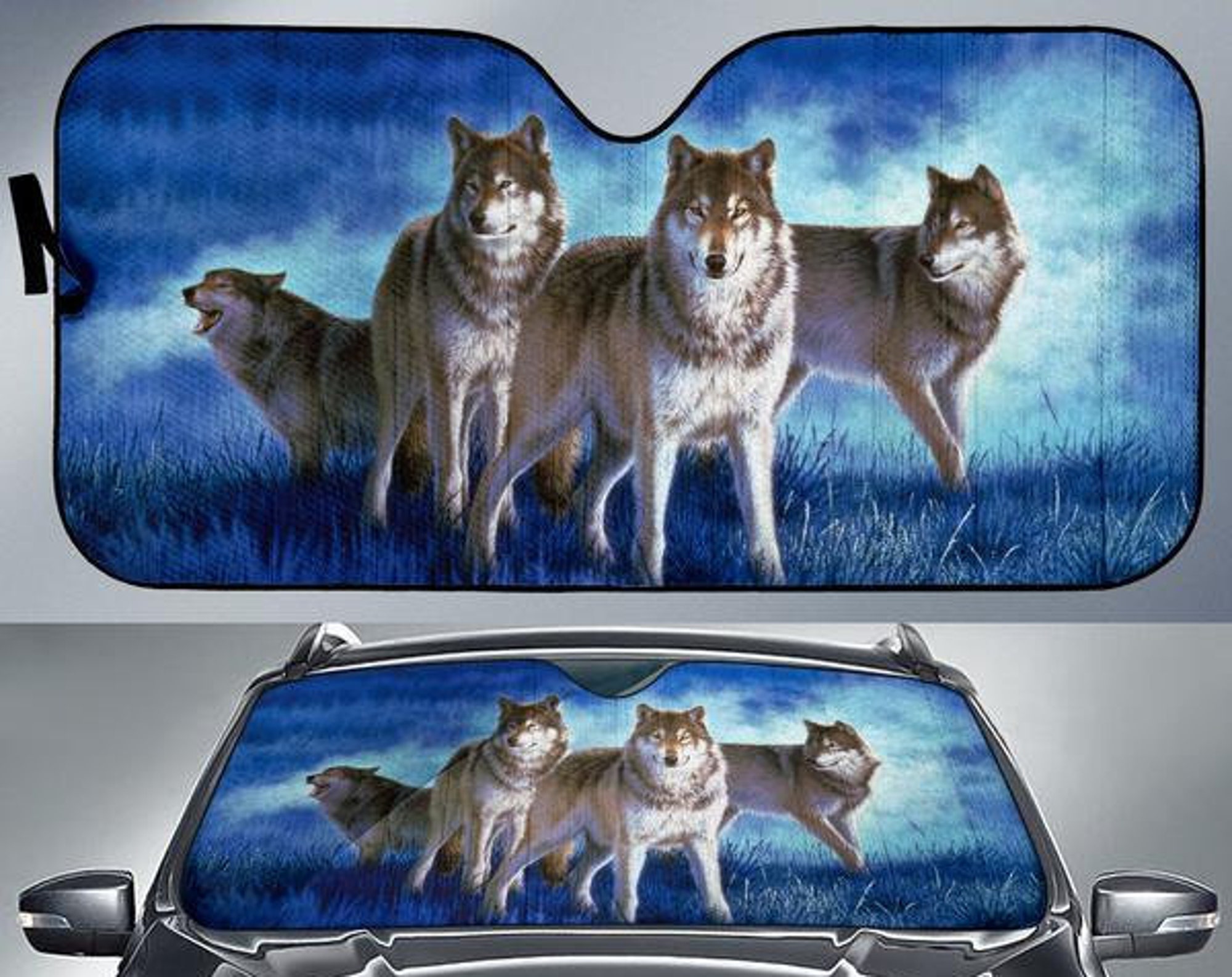 Car Sun Shade Wolf Pack, Auto Sun Shade,