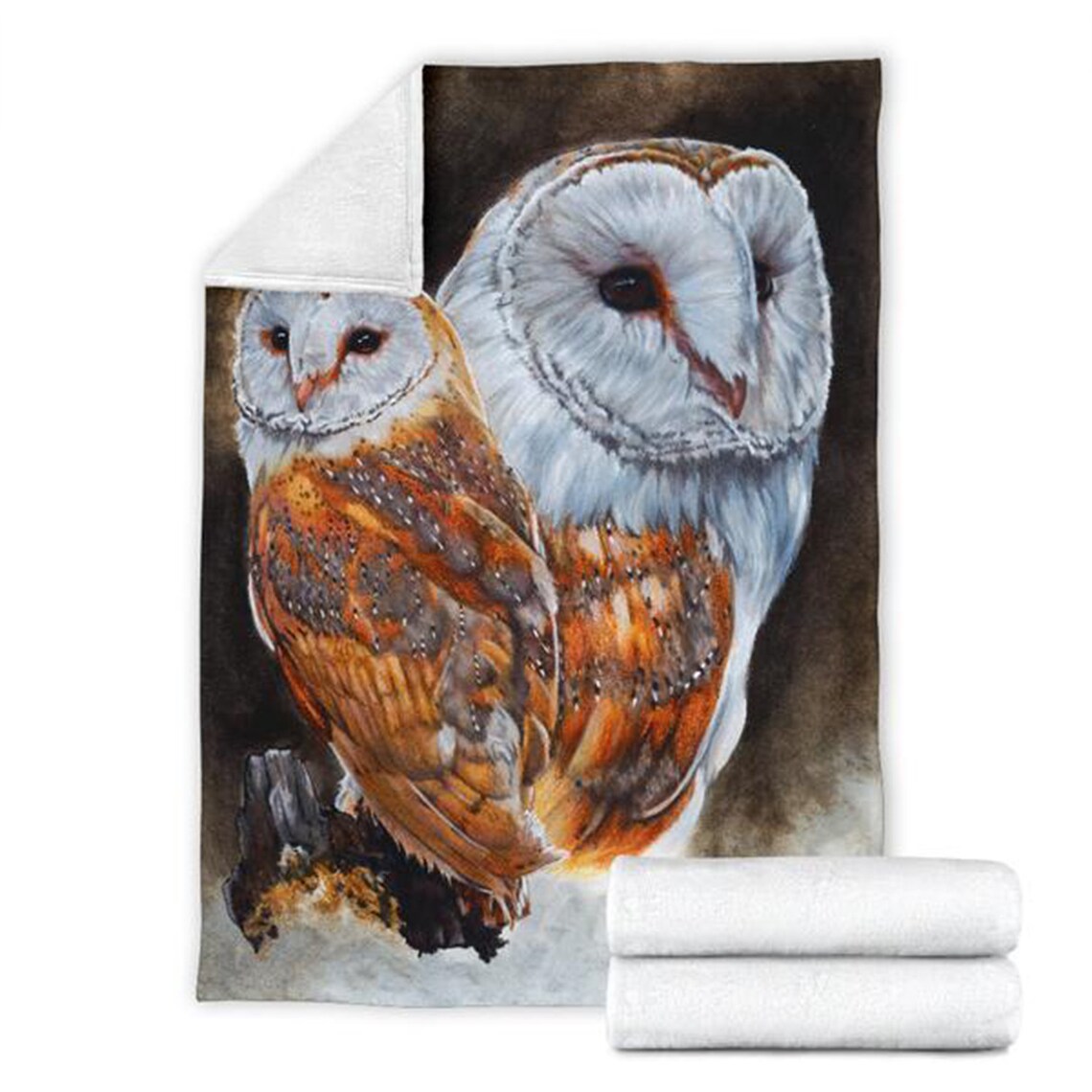 Owl Blanket Throw Fleece Blanket for Bird Lovers. Etsy UK