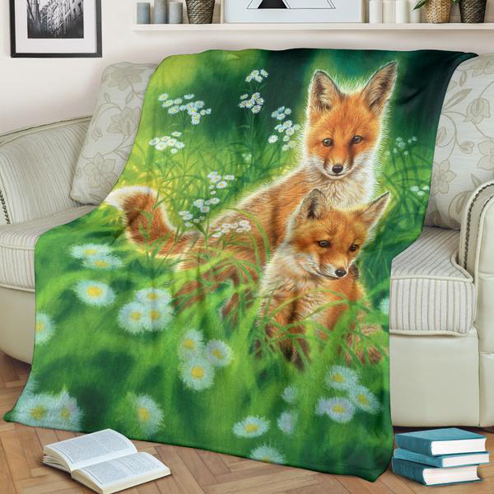 Foxes Fleece Blanket Unique and Awesome Throw Blanket for Fox Etsy