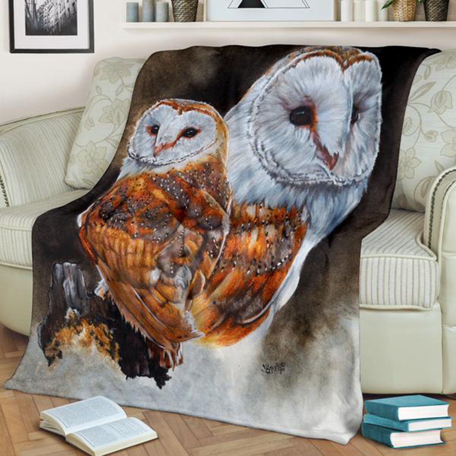 Owl Blanket Throw Fleece Blanket for Bird Lovers. Etsy