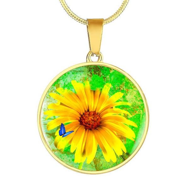 Personalized Floral Jewelry Flower Necklace