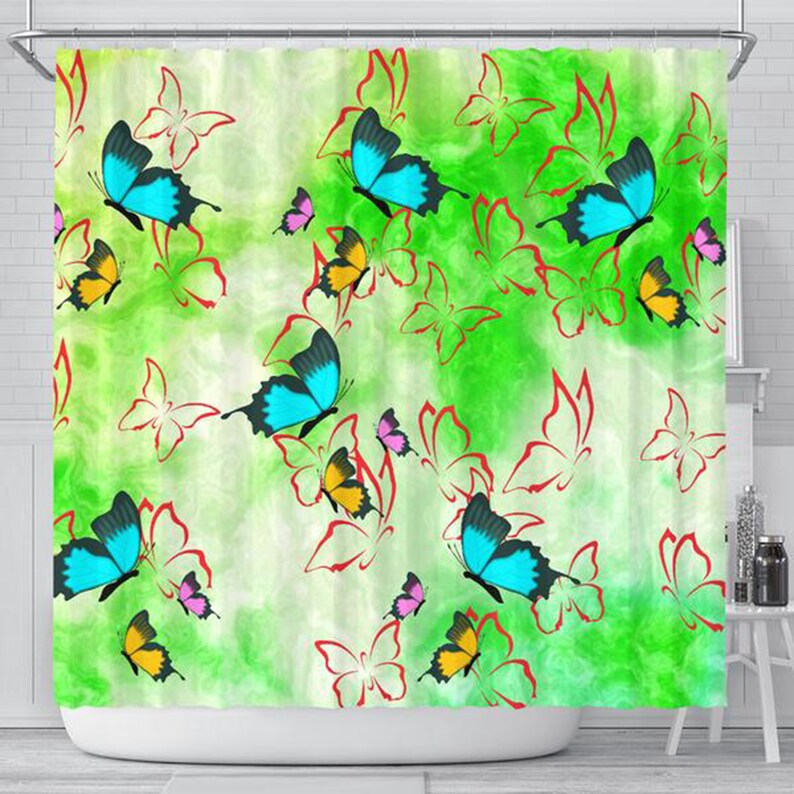 Butterfly Shower Curtain 70 X 68 an Awesome Gift Etsy