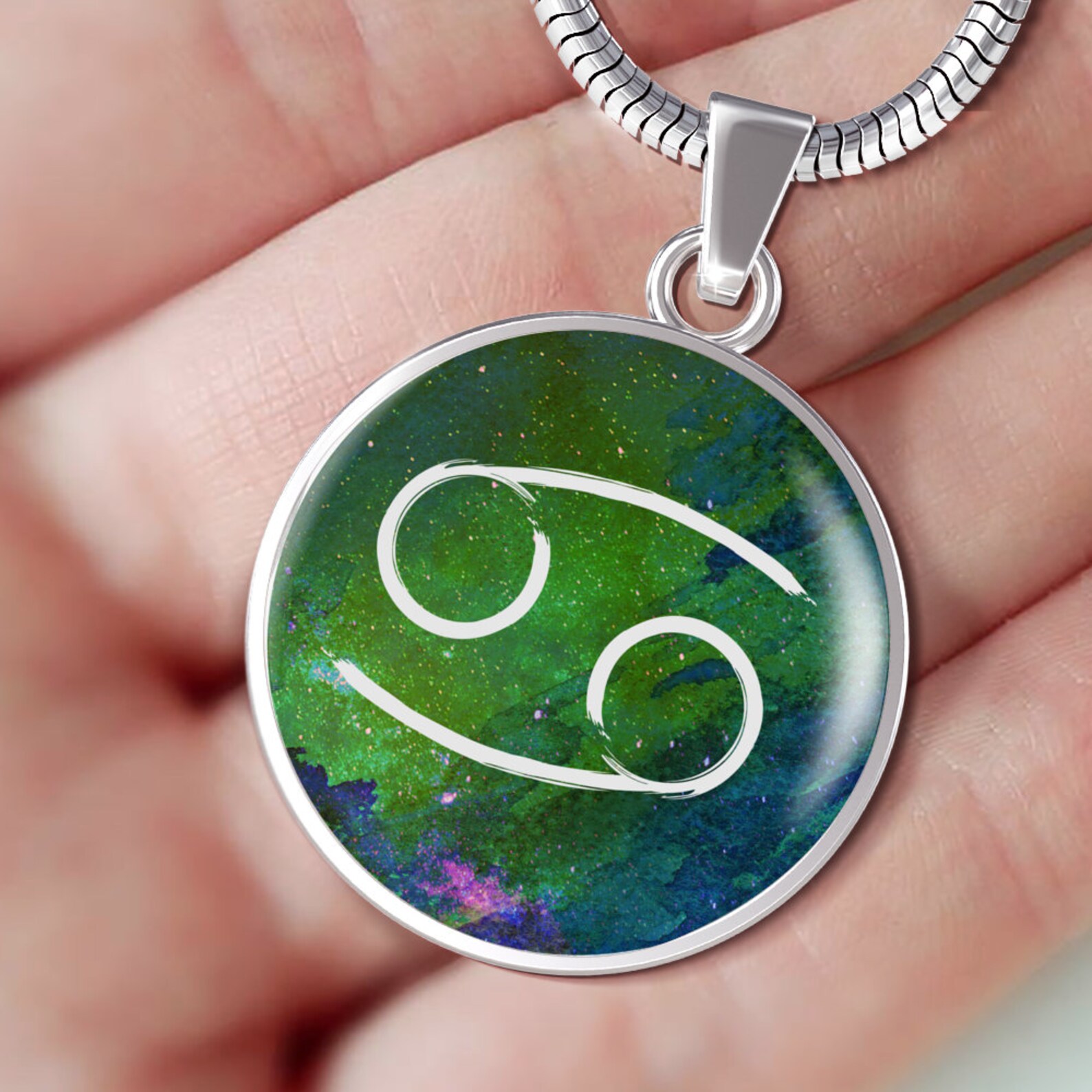 Cancer Necklace Personalized Zodiac Cancer Sign Jewelry Great Etsy UK