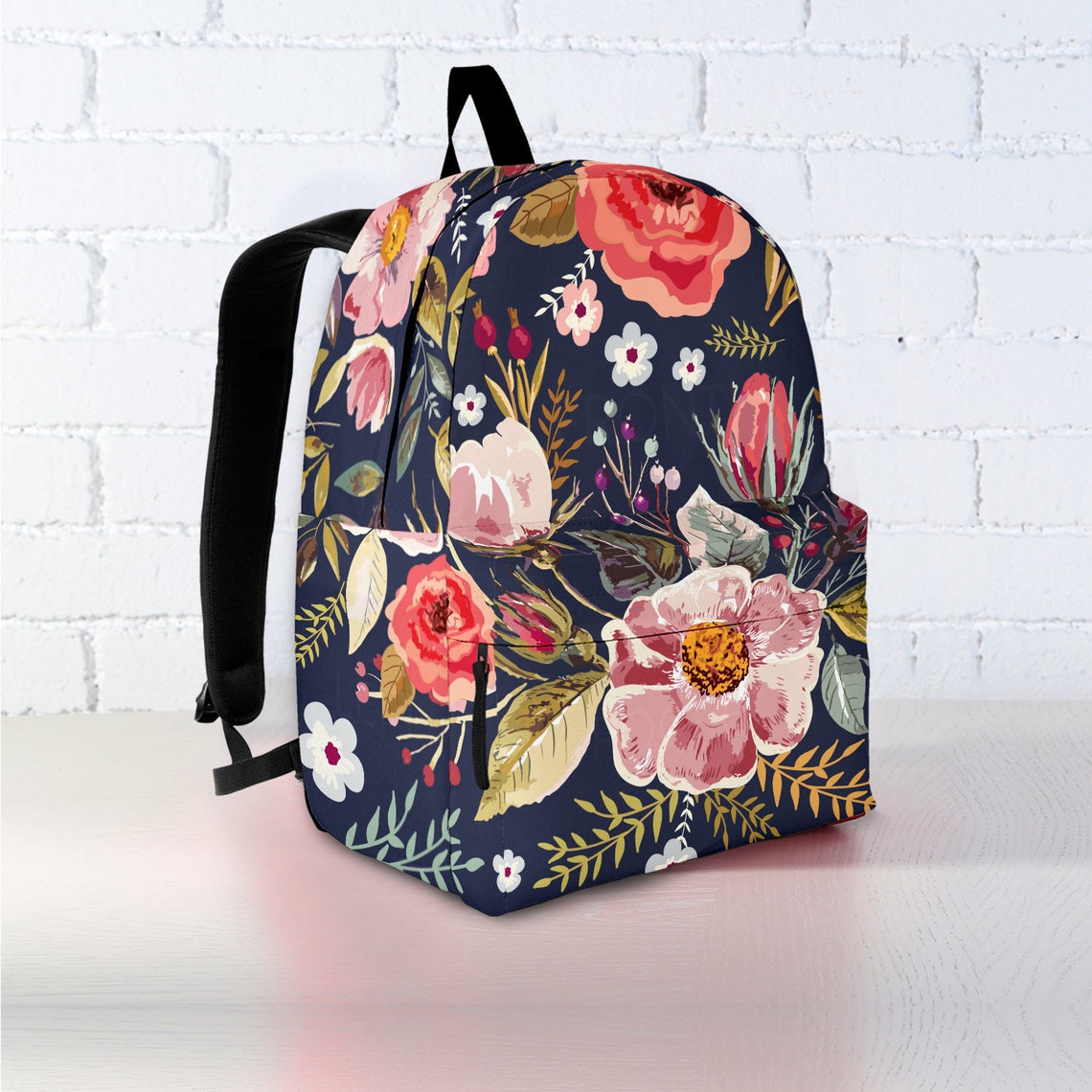 Flower Floral Women Backpack Gift Idea for Flower Lovers. Etsy
