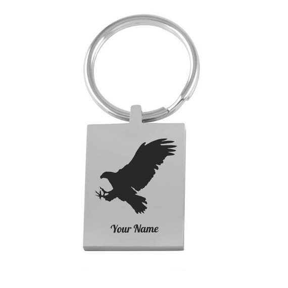 Eagle Keychain Personalized Gift Idea For Eagle Lovers Etsy
