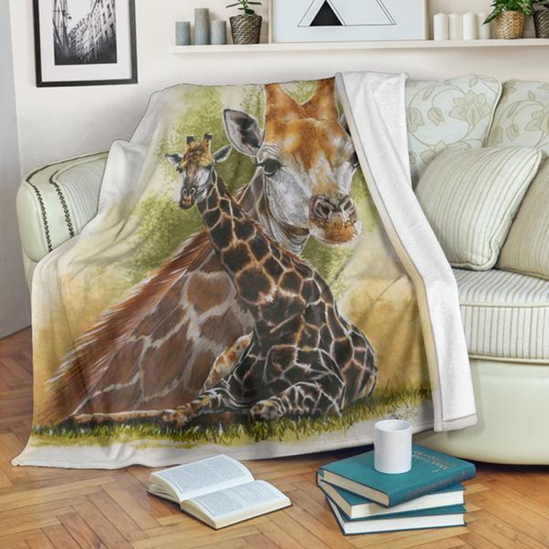 Giraffe Blanket Unique and Awesome Fleece Throw Blanket for Etsy