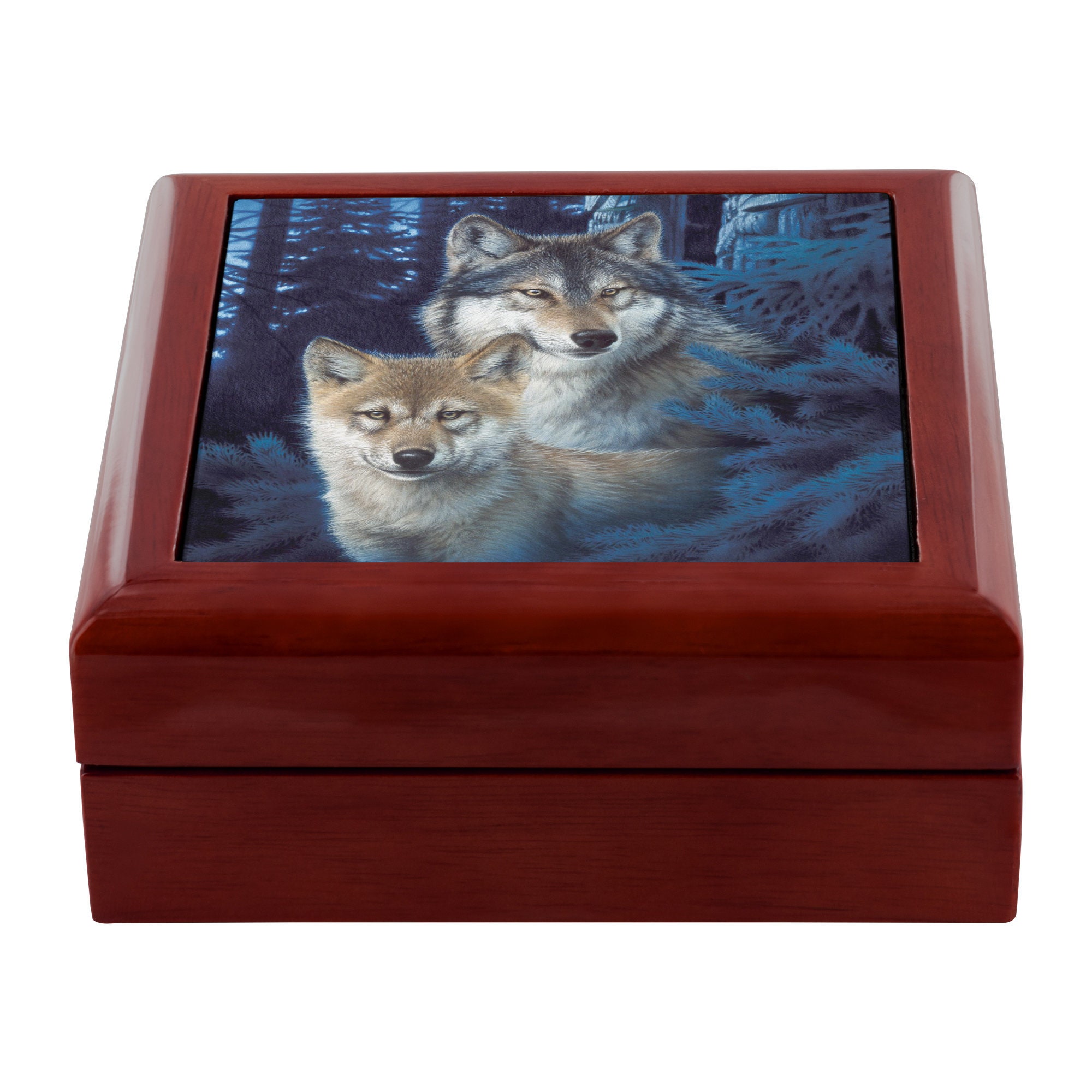 Wolf Jewelry Box For Men And Women. Wooden Box Great Gift Idea Etsy