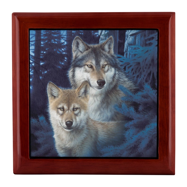 Wolf Jewelry Box For Men And Women. Wooden Box Great Gift Idea Etsy