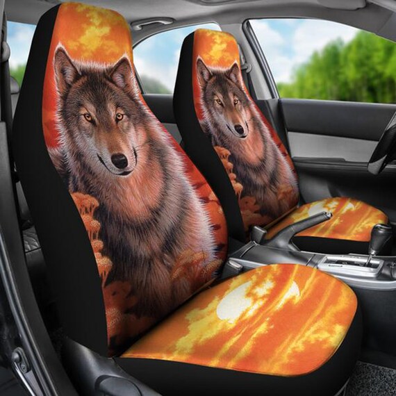 Wolf Car Seat Covers. These Front Seat Covers Are A Great Gift Etsy