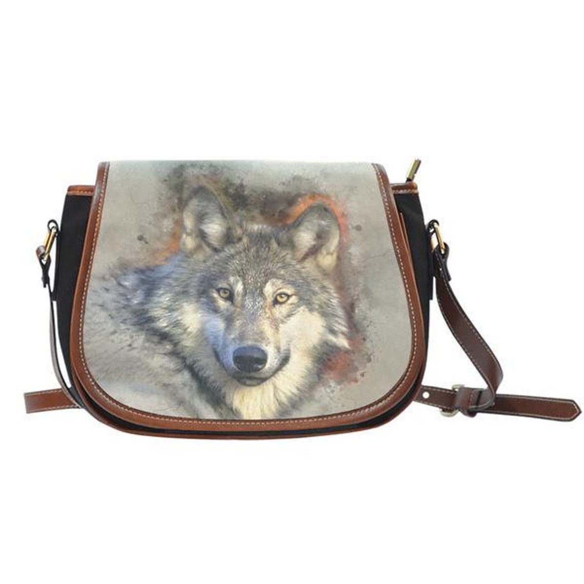 Wolf Handbag Wolf sling Bag Saddle Bag/Crossbody Purse Gift Etsy