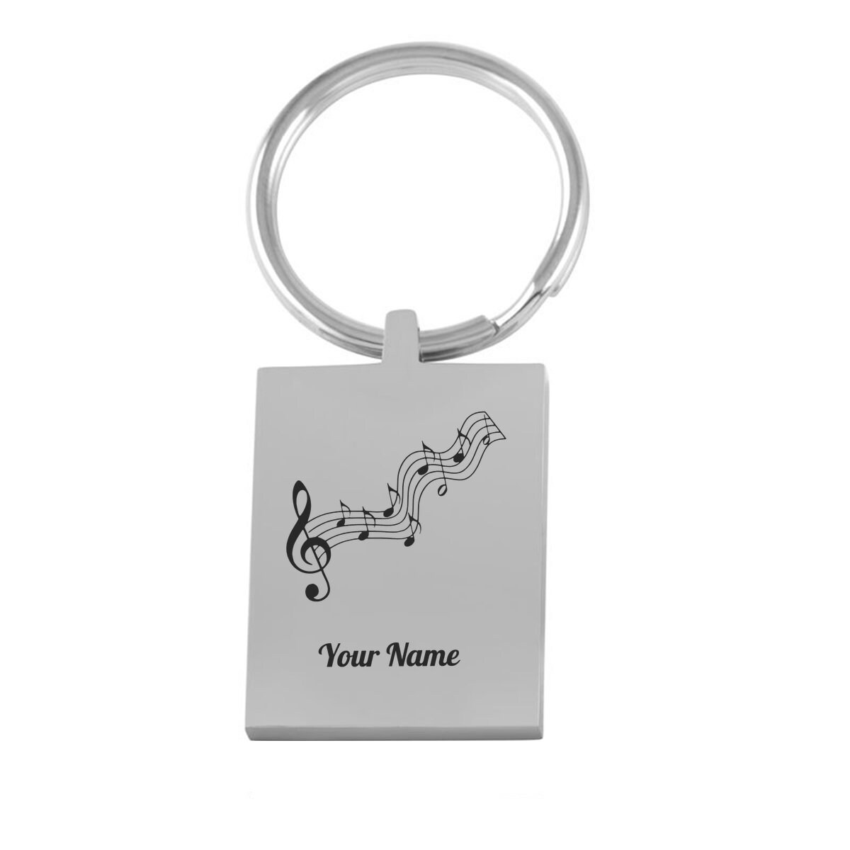Music Notes Keychain Personalized Gift Idea For Music Lovers Etsy