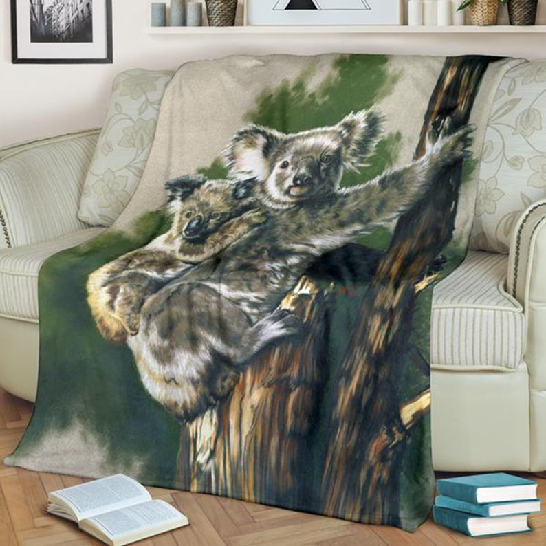 Koala Bear Blanket Unique and Awesome Throw Blanket for Koala Etsy