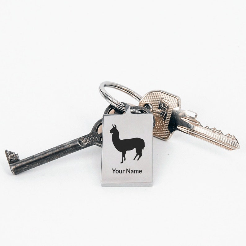 Llama Keychain Personalized Gift Idea For Llama Lovers