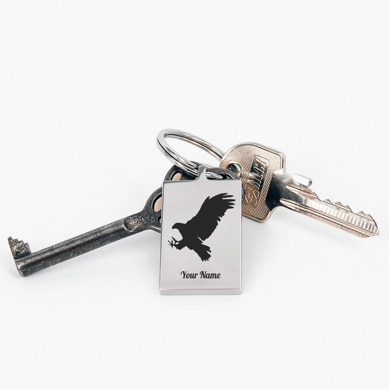 Eagle Keychain Personalized Gift Idea For Eagle Lovers Etsy