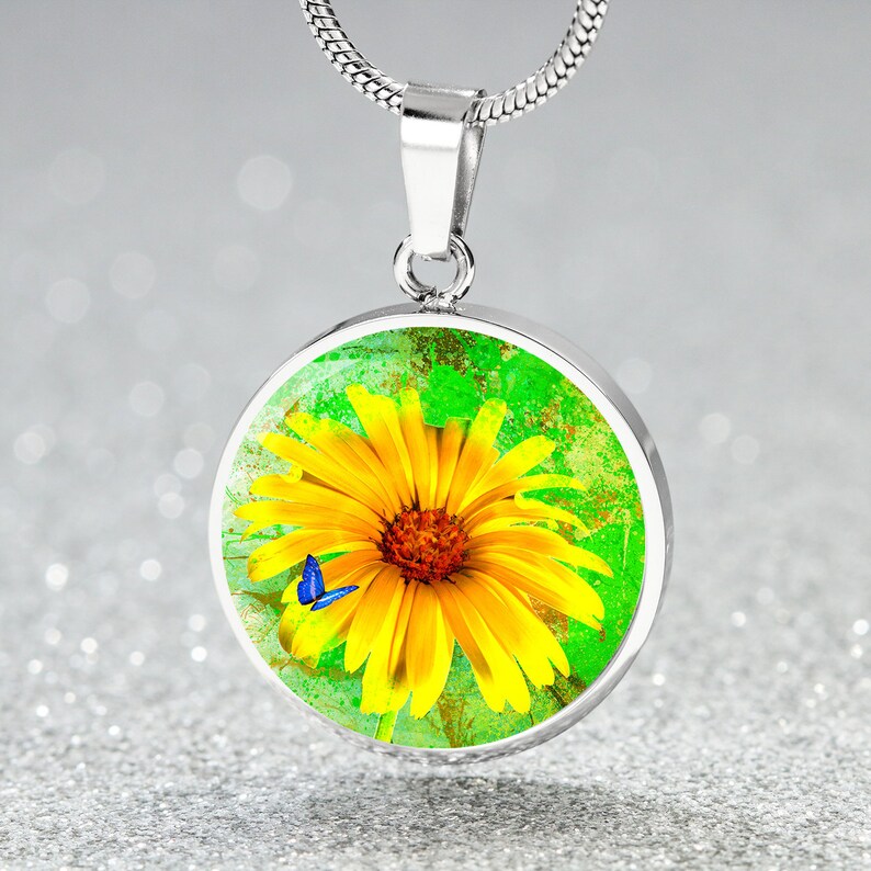 Personalized Floral Jewelry Flower Necklace