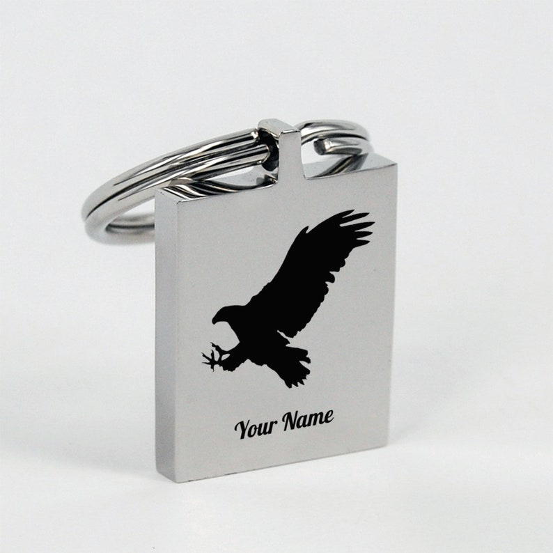 Eagle Keychain Personalized Gift Idea For Eagle Lovers Etsy