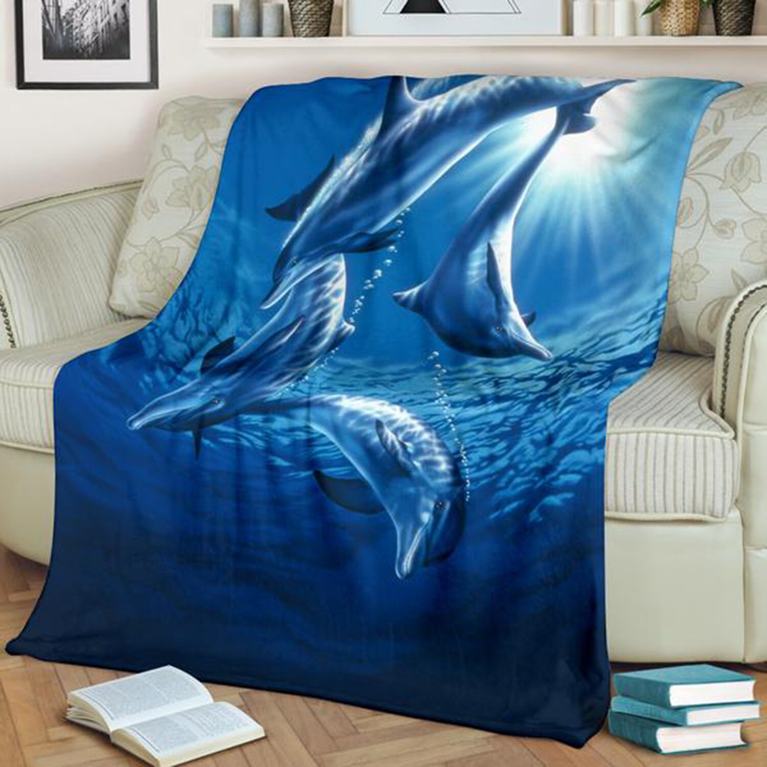 Dolphin Blanket Unique and Awesome Fleece Throw Blanket for Etsy