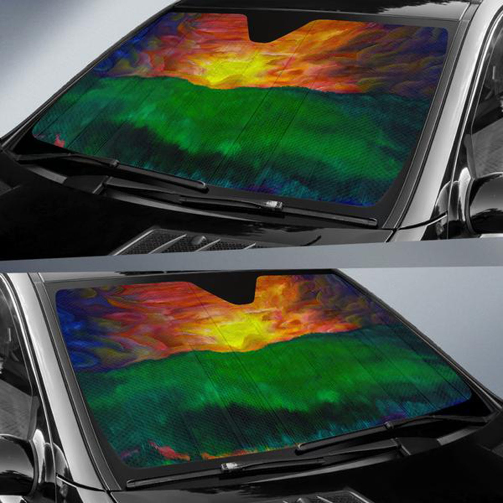 Car Sun Shade , Auto Sun Shade with awesome artwork. Unique Mothers Day Gift!