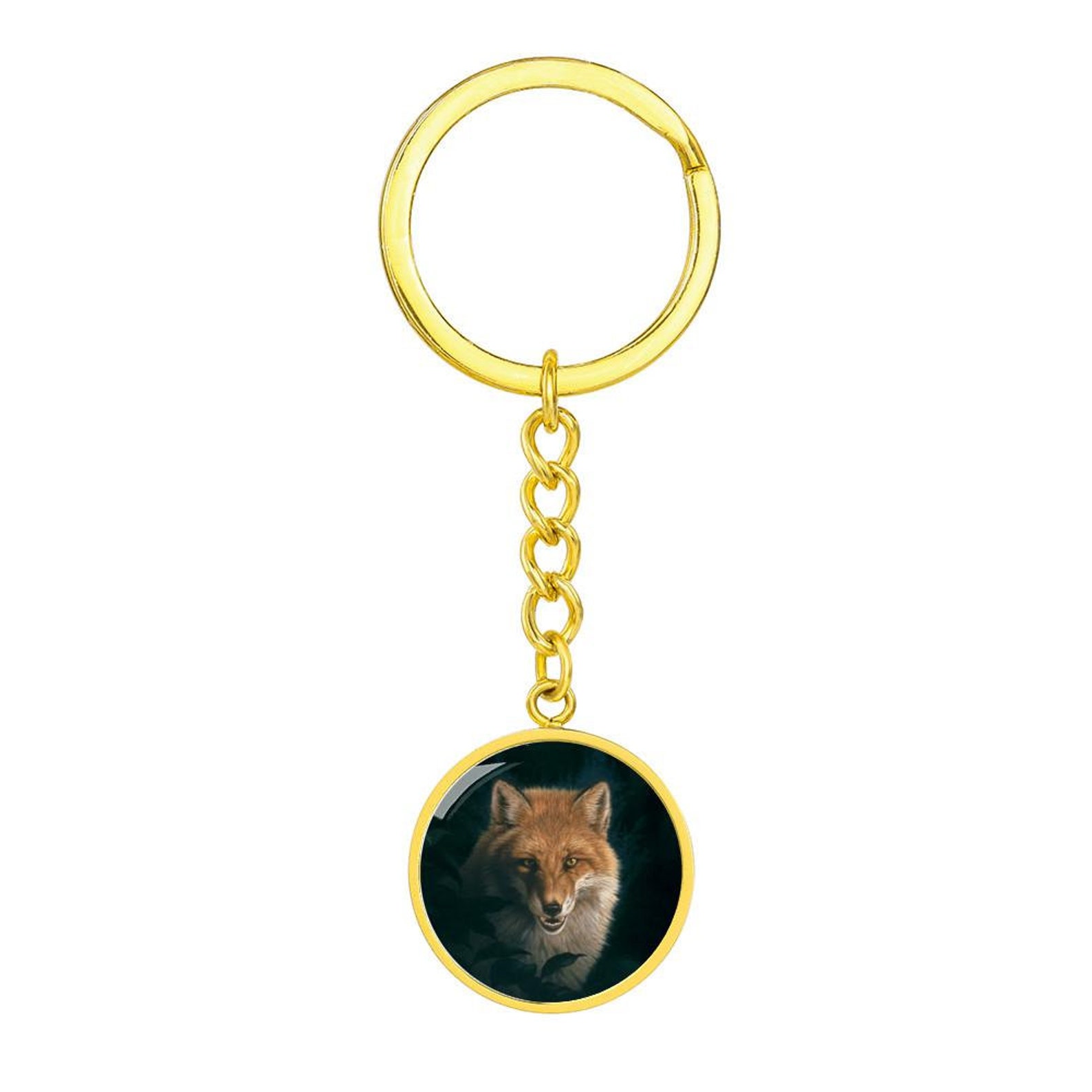 Fox Keychain Personalized Fox Key Chain for Men and Women Etsy