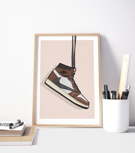 Buy TRAVIS SCOTT Air Jordan 1 Wall Art Poster / Jordan Shoes / Online India -