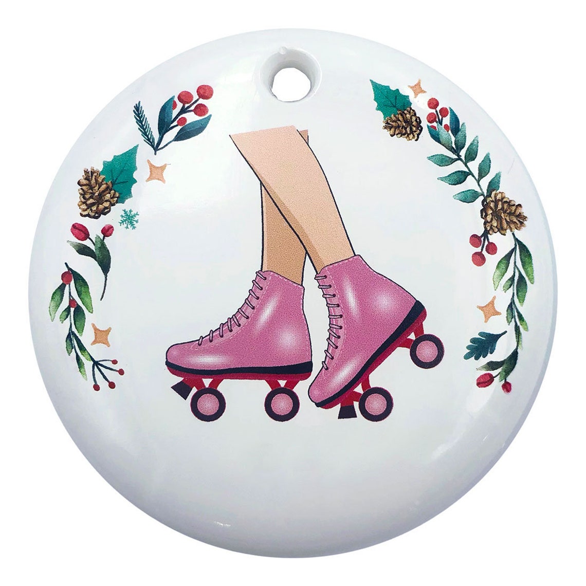 Roller Skate Skating Christmas Tree Ornament Personalized Etsy