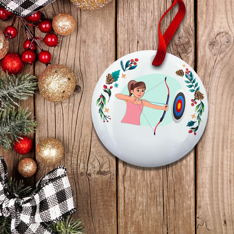 Archery Christmas Ornament Personalized 2022 Bow and Arrow Etsy