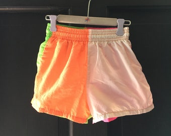 color block shorts 90s