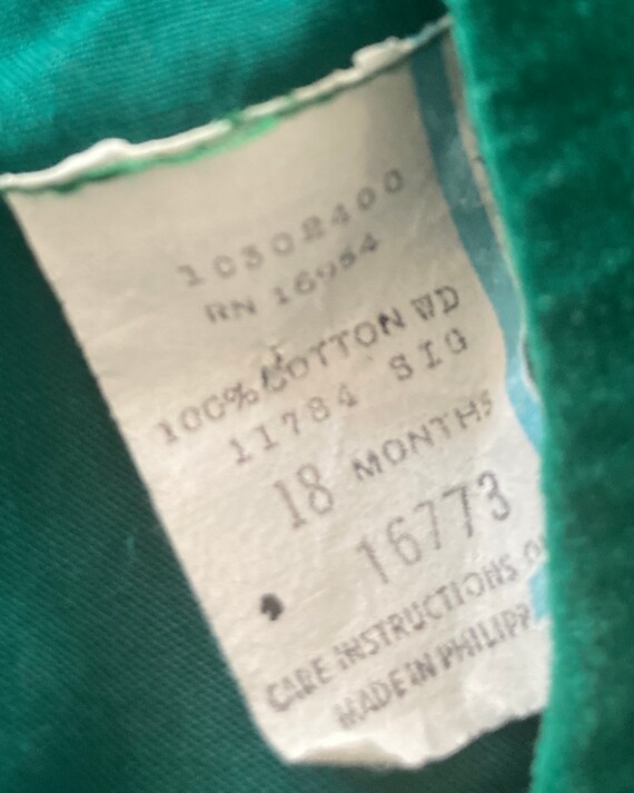 Vintage Folkloric Green Overalls Longalls | 12/18… - image 5