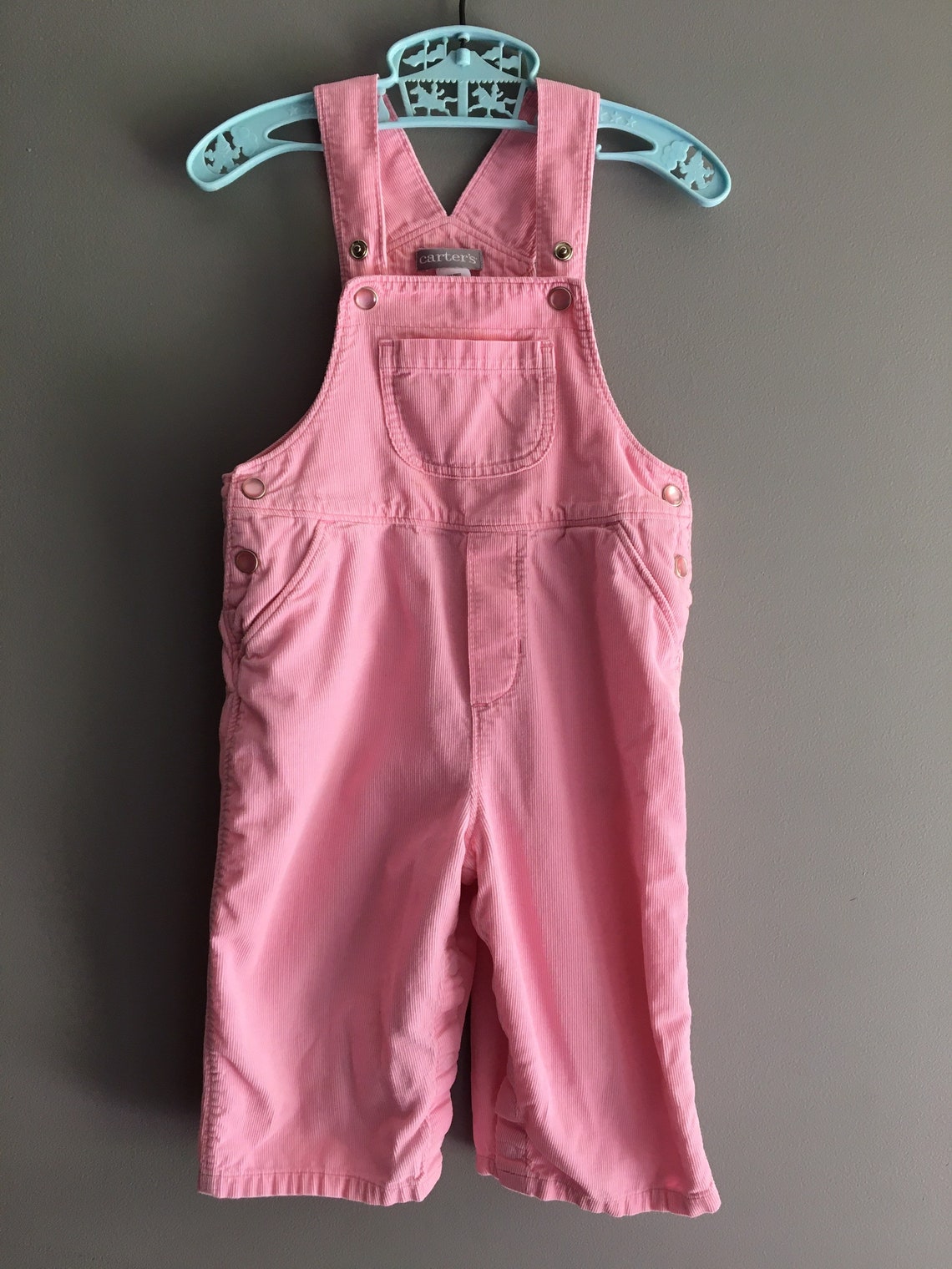 Vintage Carters Pink Overalls 18mo | Etsy