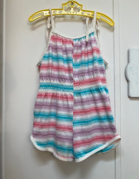 Vintage Striped Toddler Romper | 4/5t - image 3