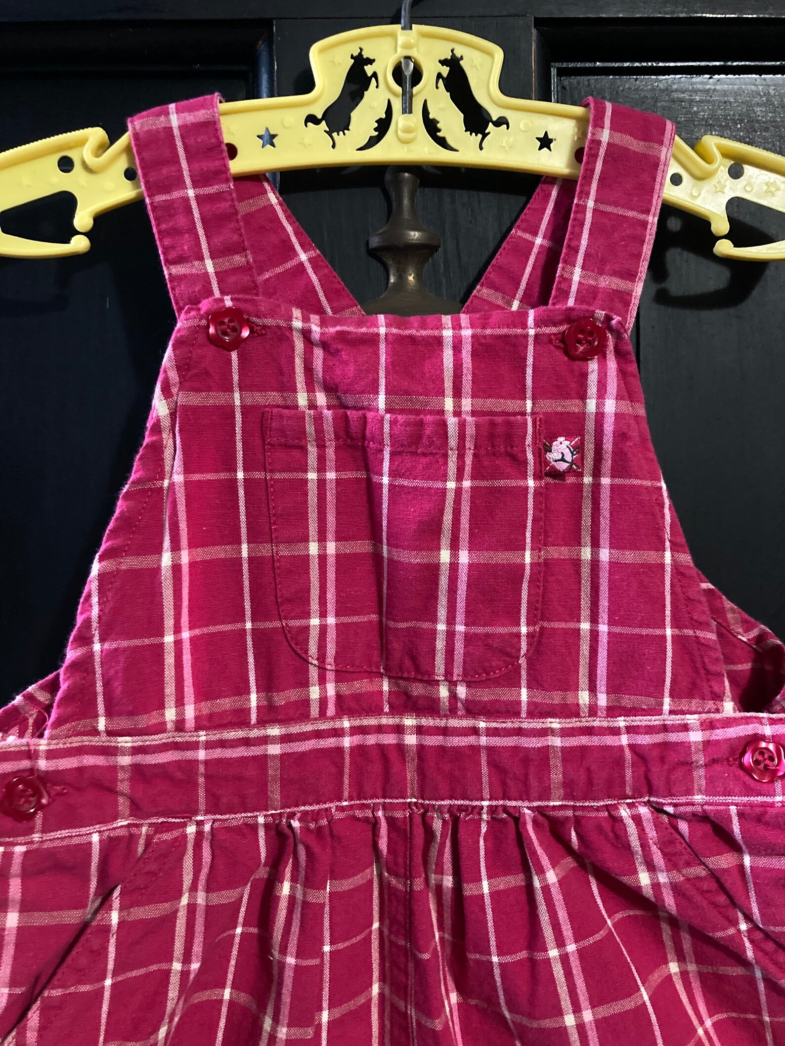 Vintage Pink Plaid Toddler Overalls 2t/3t Etsy