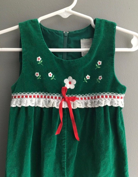 Vintage Folkloric Green Overalls Longalls | 12/18… - image 1