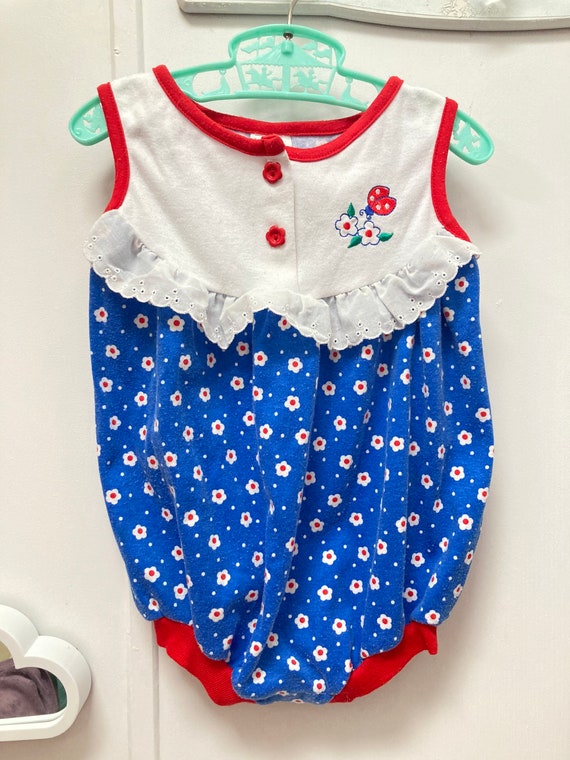 Vintage Summer Baby Bubble Romper | 18/24mo