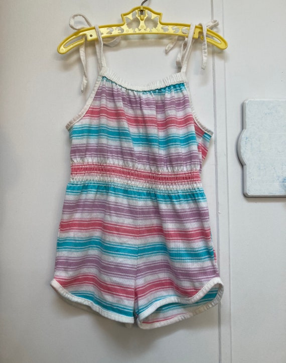 Vintage Striped Toddler Romper | 4/5t - image 1