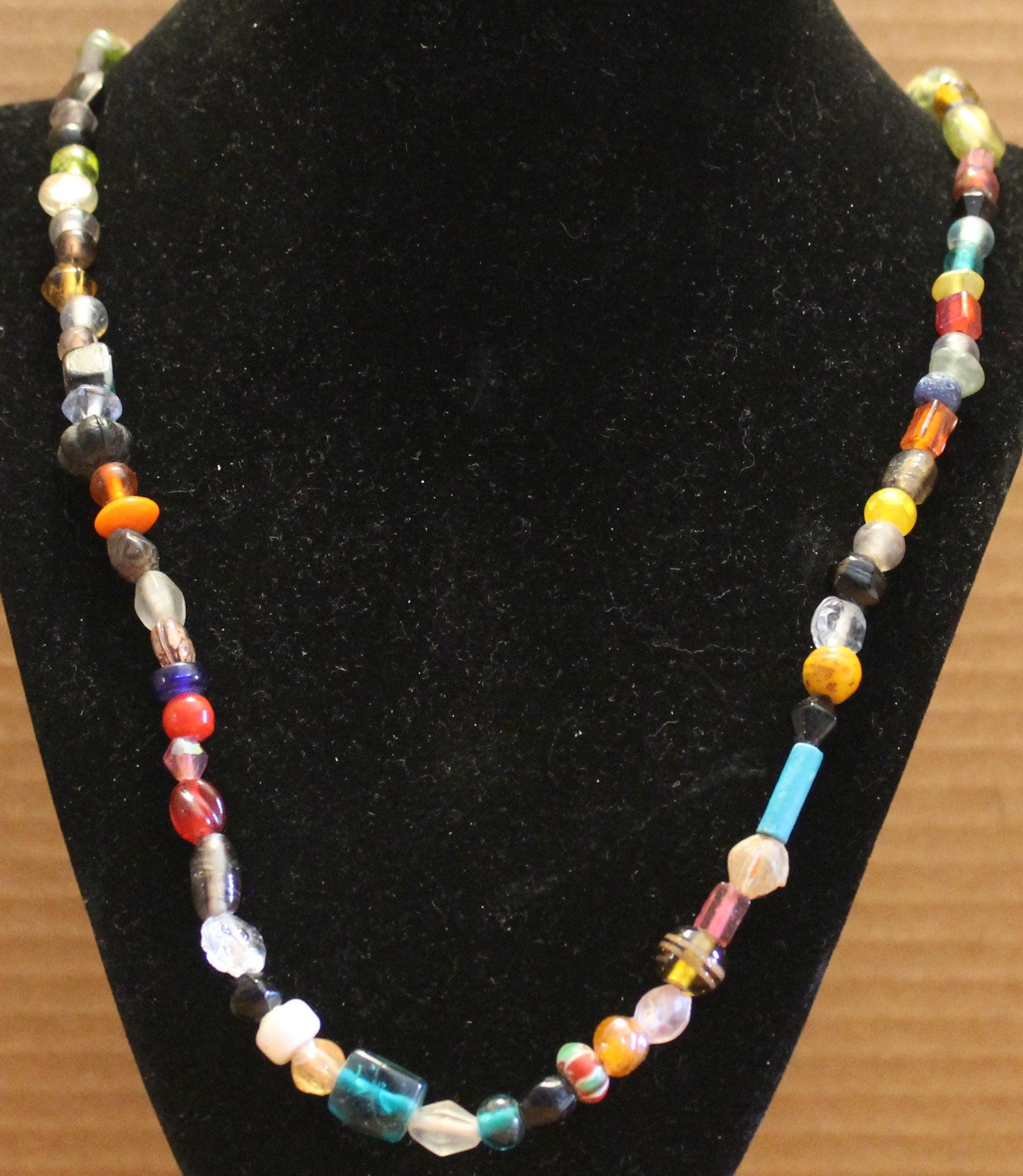 Large Mixed Glass Bead Necklace | Etsy