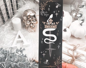 The Nothing Queen's Snake BOOKMARK Black white red writer writer bookish bookworm booklover gift