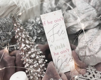 If He aint Fae he aint Bae BOOKMARK & BUNDLE option Black white writer bookish bookworm booklover gift faerie
