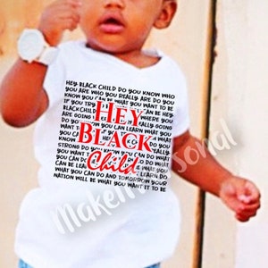 Hey schwarzes Kind svg, schwarze Geschichte SVG, black geschichtsmonat svg, Cricut schnittdatei, schwarze Kinder sind cool, afroamerikaner svg,