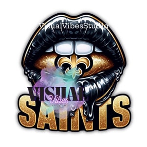 Saints lips sublimation PNG