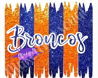 Broncos SVG & PNG: Orange and Blue Design (Digital Download)